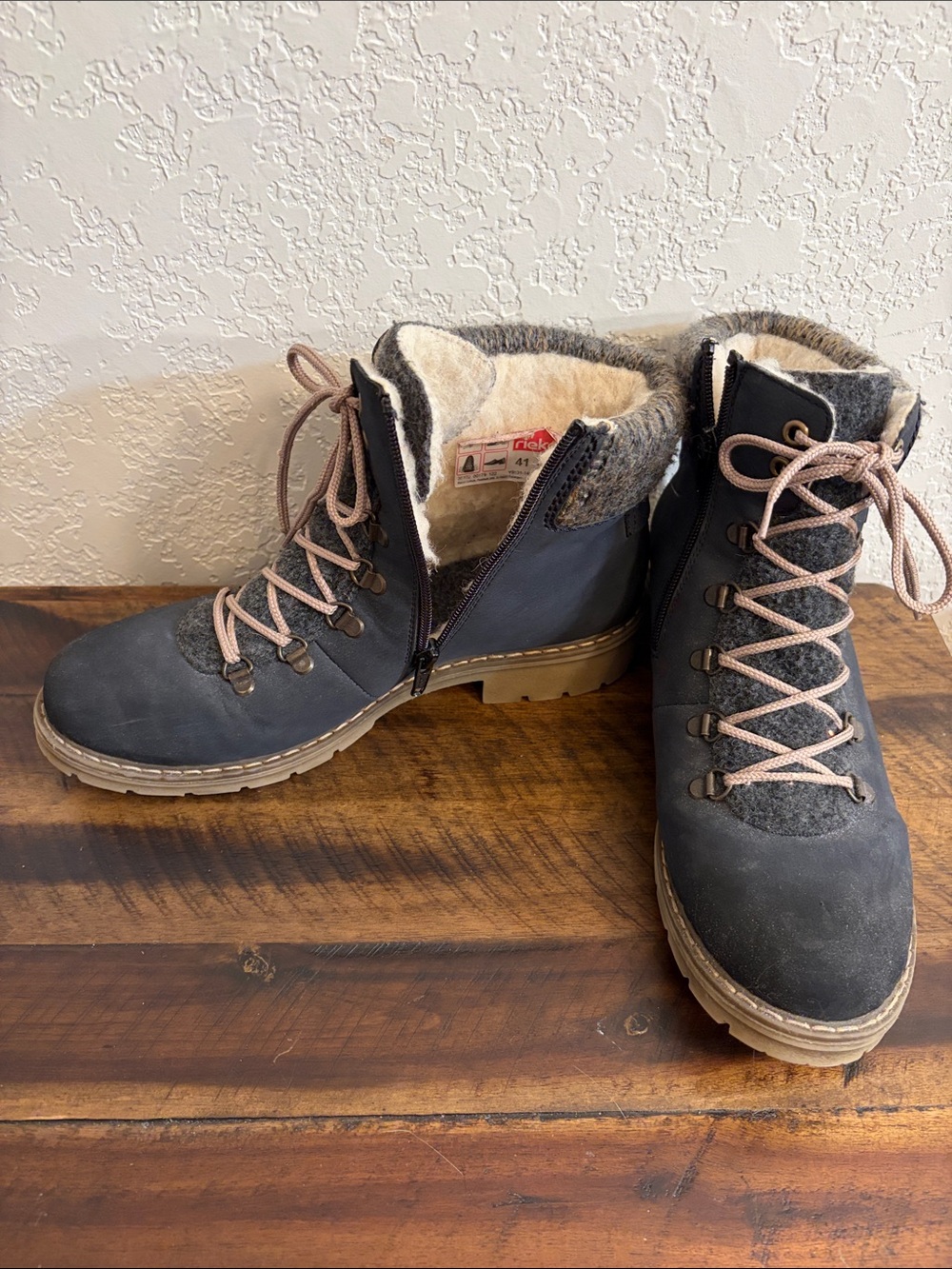 Rieker Sabrina Y9131 Gray Winter Ankle Boots Size 41 EU 9.5 - 10 US
